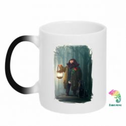 Чашка-хамелеон Хагрид в лесу - PrintSalon