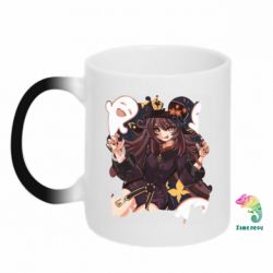 Чашка-хамелеон Halloween Impact Hu Tao