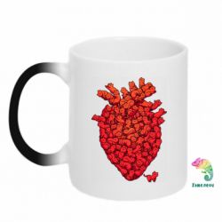 Чашка-хамелеон Heart of many cats - PrintSalon