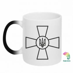 Чашка-хамелеон Хрест ЗСУ - PrintSalon