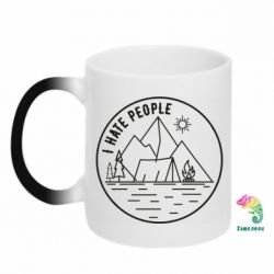 Чашка-хамелеон I hate people - camper - PrintSalon