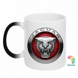 Чашка-хамелеон Jaguar Logo circle - PrintSalon