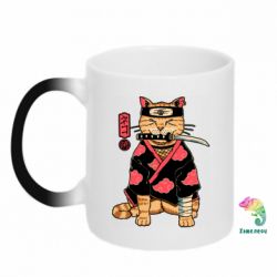Чашка-хамелеон Japanese Akatsuki cat - PrintSalon