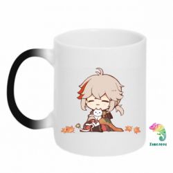 Чашка-хамелеон Кадзуха з котом - PrintSalon