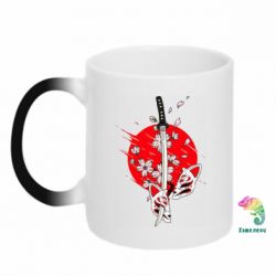 Чашка-хамелеон katana in sakura