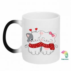 Чашка-хамелеон Kittens In Love - PrintSalon