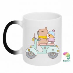 Чашка-хамелеон Капибара и Морская свинка - PrintSalon