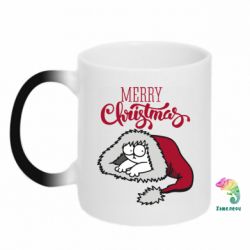 Чашка-хамелеон Кот саймона рождество - PrintSalon