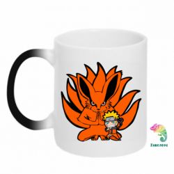Чашка-хамелеон Kurama And Naruto - PrintSalon