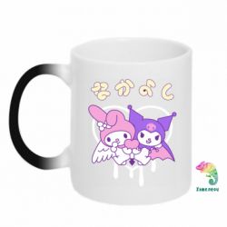 Чашка-хамелеон Kuromi and My Melody - PrintSalon