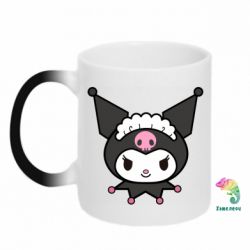 Чашка-хамелеон Kuromi maid - PrintSalon