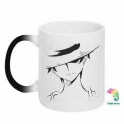 Чашка-хамелеон Luffy in a hat - PrintSalon