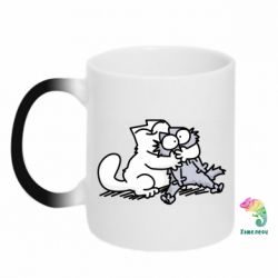 Чашка-хамелеон Любов котів - PrintSalon