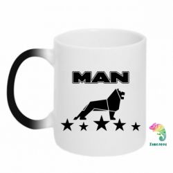 Чашка-хамелеон Man lion and stars - PrintSalon