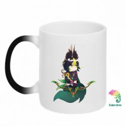 Чашка-хамелеон Милый Тигнари - PrintSalon