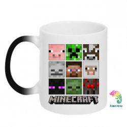 Чашка-хамелеон Minecraft character heads