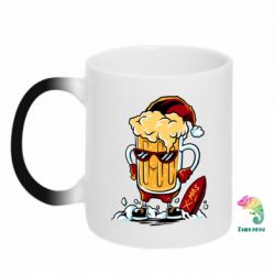 Чашка-хамелеон New Year's beer