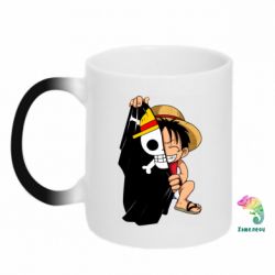 Чашка-хамелеон One piece chibi Luffy - PrintSalon