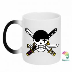 Чашка-хамелеон One Piece Zoro logo - PrintSalon