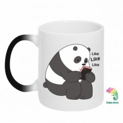 Чашка-хамелеон Панда лайк - PrintSalon