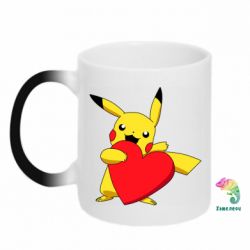 Чашка-хамелеон Pikachu Heart - PrintSalon