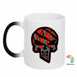 Чашка-хамелеон Punisher Coat of arms of Ukraine