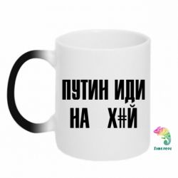 Кружка-хамелеон Путін Іди Нах й - PrintSalon