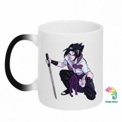 Чашка-хамелеон Sasuke with katana - PrintSalon
