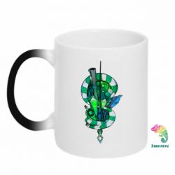Чашка-хамелеон Символы Слизерина - PrintSalon