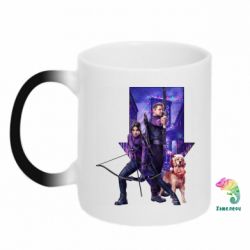 Чашка-хамелеон Соколиный глаз и Кейт Бишоп - PrintSalon