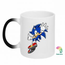 Чашка-хамелеон Sonic and the jump - PrintSalon