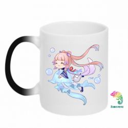 Чашка-хамелеон Swimming Kokomi - PrintSalon