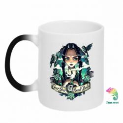 Чашка-хамелеон Уэнздей арт - PrintSalon