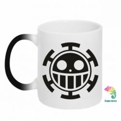 Чашка-хамелеон Ван Пис флаг Трафальгара - PrintSalon