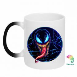 Чашка-хамелеон Venom black and blue style - PrintSalon