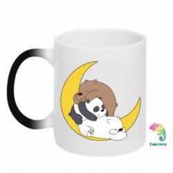 Чашка-хамелеон We bare bears sleep - PrintSalon