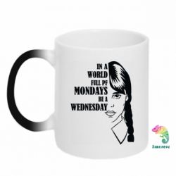 Чашка-хамелеон Wednesday girl - PrintSalon