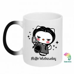 Чашка-хамелеон Wednesday Hello Kitty - PrintSalon