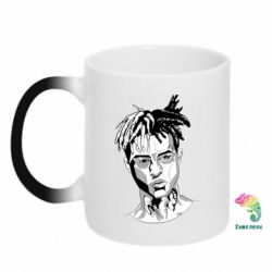 Чашка-хамелеон XXXTentacion Monochrome Art - PrintSalon