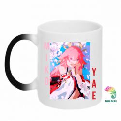 Чашка-хамелеон Yae Miko art - PrintSalon