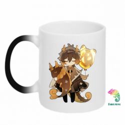 Чашка-хамелеон Zhongli with baloon - PrintSalon