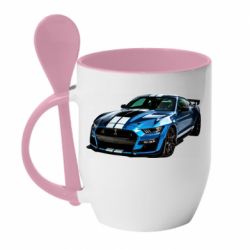 Чашка с ложкой 2020 Ford Mustang Shelby GT500 - PrintSalon