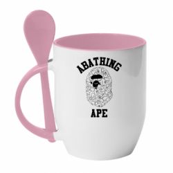 Чашка с ложкой A Bathing Ape art - PrintSalon