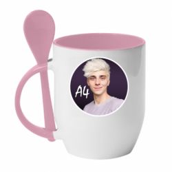 Чашка с ложкой A4 Vlad - PrintSalon