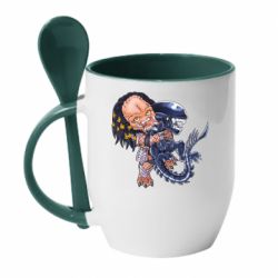 Чашка с ложкой Alien vs Predator - PrintSalon