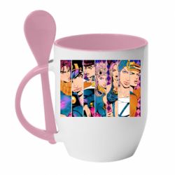 Чашка с ложкой All Main Characters - PrintSalon