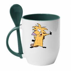 Чашка с ложкой Angry Beavers: Norbert - PrintSalon