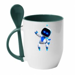 Чашка с ложкой Astrobot - PrintSalon