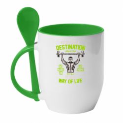 Чашка с ложкой Athletic Dept - PrintSalon