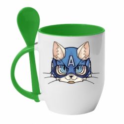 Чашка з ложкою Avenger Cat - PrintSalon